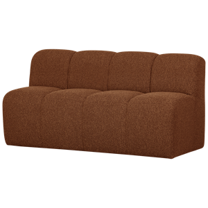 WOOOD Mojo Bankje 160Cm Met Rugleuning Boucle Roest Bruin Melange