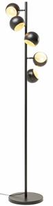 Vloerlamp Calotta Black 5-lite 180cm