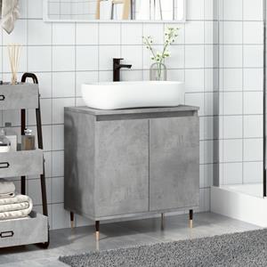 vidaXL Badkamerkast 58x33x60 cm bewerkt hout betongrijs