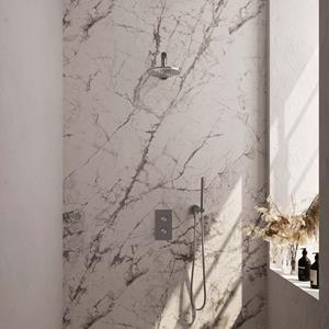 Brauer Thermostatische Inbouwdoucheset  Brushed Edition Rechthoekige Afdekplaat (Alle Opties)