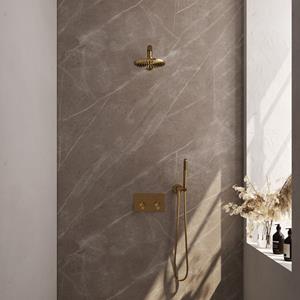 Brauer Thermostatische Inbouwdoucheset  Gold Edition Recht Met Drukknoppen (Alle Opties)