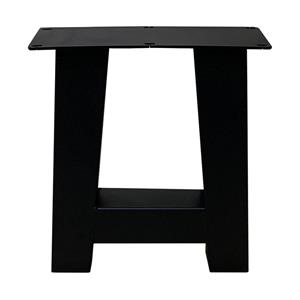 Furniture Legs Europe Set stalen A bankpoten 38 bij 8 cm en hoogte 43 cm zwart (8 x 8 cm) - 2 stuks