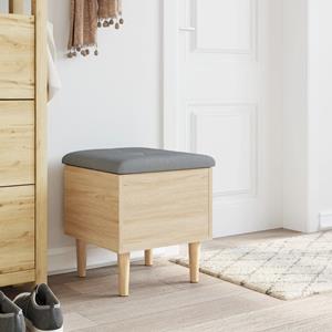 vidaXL Opbergbankje 42x42x46 cm bewerkt hout sonoma eikenkleurig