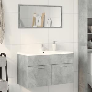vidaXL Wastafelkast 90x38,5x46 cm bewerkt hout betongrijs