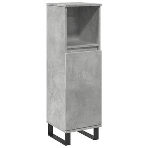 vidaXL Badkamerkast 30x30x100 cm bewerkt hout betongrijs