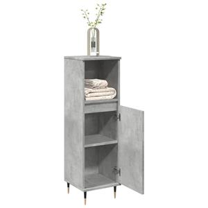 vidaXL Badkamerkast 30x30x100 cm bewerkt hout betongrijs