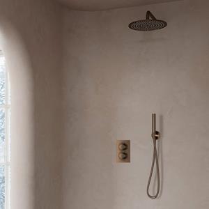Saniclear Antique inbouw regendouche met 20cm hoofddouche en muurarm verouderd messing
