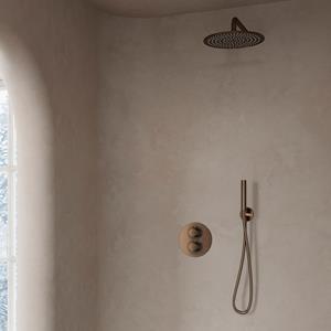 Saniclear Antique inbouw regendouche rond met 30cm hoofddouche en muurarm verouderd messing