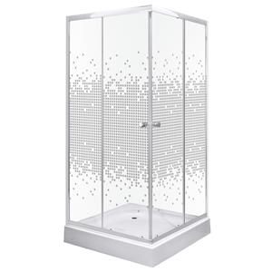 Kerra Pixel douchecabine vierkant 90x90 chroom