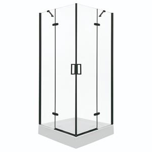 Kerra Flow complete douchecabine 90x90 zwart mat