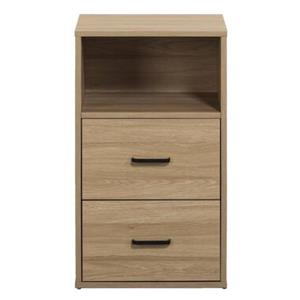 Ladekast Alex 2 lades - naturel - 40x35x68 cm