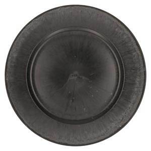 Othmar Decorations Kaarsenbord/onderbord - zwart - D33 cm - kunststof - rond -