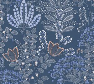 Livingwalls Famous Garden - Blauw - 393494