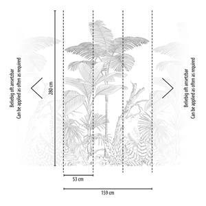 Livingwalls The Wall II - Zwart - Palmen - 392141