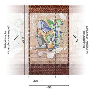Livingwalls The Wall II - Bruin - Stenen Muur - 392411