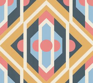 AS Creation Retro Chic - Blauw - Retro - 395314