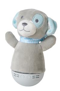Lucide DOLLY - Tafellamp Kinderkamer - Batterijen - LED - 1x3W 2700K - Met muziekfunctie - Grijs