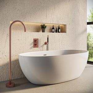 Saniclear Copper Pro inbouw badkraan met vrijstaande uitloop geborsteld koper