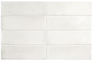 Jabo Tegelsample:  Premium Koko wandtegel 15x5cm wit glans