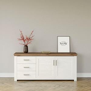 Set one by Musterring Dressoir York Type 51, met veel opbergruimte, handvat zilver, B 184 x H 79 cm