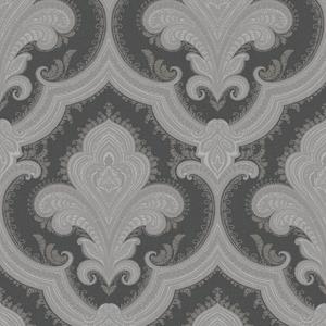 Dutch Wallcoverings Casbah/Bs1 Damask Black/Grey - Zwart/Grijs