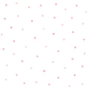 Dutch Wallcoverings Joy - Stippen - Wit/Roze