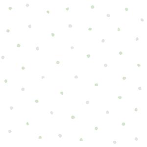 Dutch Wallcoverings Joy - Stippen - Wit/Groen/Grijs