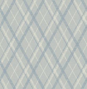 Dutch Wallcoverings Sauvage Ruit - Grijs/Blauw