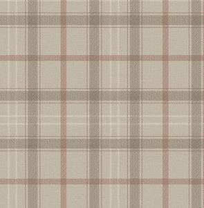 Dutch Wallcoverings Sauvage Ruit - Beige/Rood