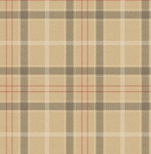 Dutch Wallcoverings Sauvage Ruit - Beige/Rood