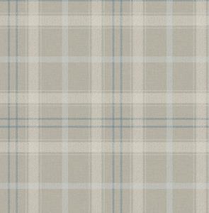 Dutch Wallcoverings Sauvage Ruit - Beige/Blauw
