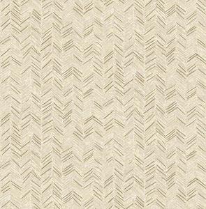 Dutch Wallcoverings Euphorie - Visgraat - Creme/Goud