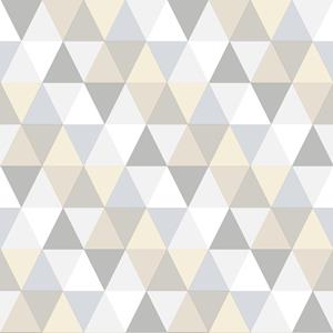 Dutch Wallcoverings Joy - Driehoeken - Grijs/Beige