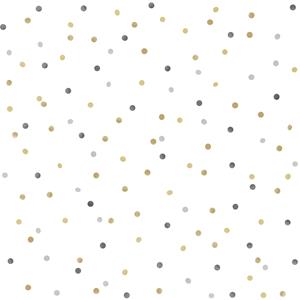 Dutch Wallcoverings Joy - Stippen - Wit/Bruin