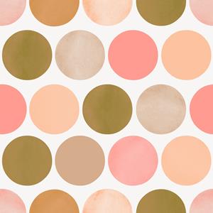 Dutch Wallcoverings Joy - Stippen - Wit/Roze/Bruin