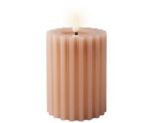 Lumineo LED kaars d7.5h12.3c licht roze/wwt kerst - 