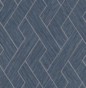 Dutch Wallcoverings Arber - Ember Indigo - Blauw/Zilver