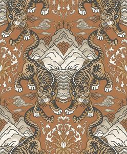 Dutch Wallcoverings Khalili - Tora Burnt Orange - Oranje