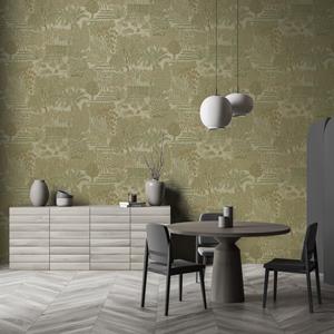 Dutch Wallcoverings Khalili - Mirissa Khaki - Groen