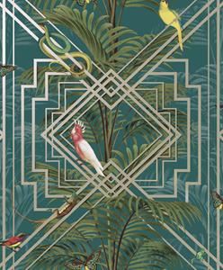 Dutch Wallcoverings Cascading Gardens - Akello - Turquoise
