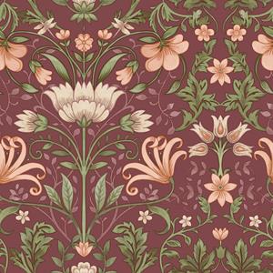 Dutch Wallcoverings Xanadu - Emiliana Maroon