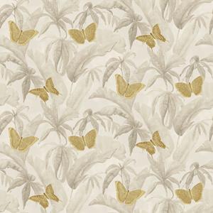 Dutch Wallcoverings Designology - Silverdale Gold Butterfly - Multi