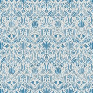Dutch Wallcoverings Blomstermala - Ludvig Blue - Blauw