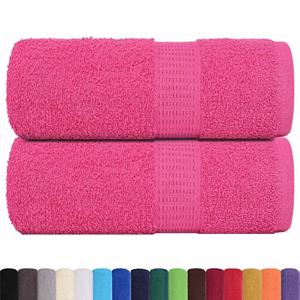 vidaXL Gastendoekjes 2 st 30x50 cm 360 g/m² 100% katoen roze