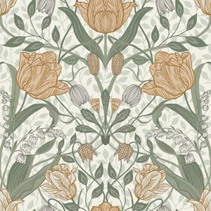 Dutch Wallcoverings Apelviken - Filippa White/Yellow - Wit/Geel