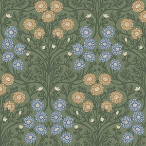 Dutch Wallcoverings Ekbacka - Bellis Green - Groen