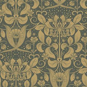 Dutch Wallcoverings Hjärterum - Berit - Donkergroen