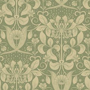 Dutch Wallcoverings Hjärterum - Berit - Groen