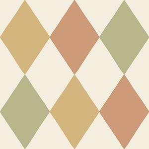 Dutch Wallcoverings Langtan - Kalas Yellow/Red/Green - Geel/Rood/Groen