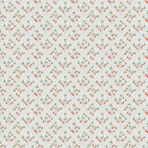 Dutch Wallcoverings Rosenlycka - Strawberries Beige/Red - Beige/Rood